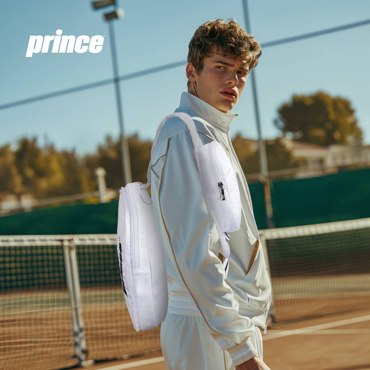 Prince Sports Cross Body 10'' Paddle Sling Pack - White, цвет: Белый — фото 2