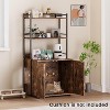 Cat Litter Box Enclosure-3-Tier Cabinet Hides Litter Box, 19.7”W x 17”D x 22.7”H, 150lb Capacity – Multi-Functional Storage for Plants - 4 of 4