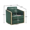 30.12"W Corduroy Upholstered 360 Degree Swivel Barrel Chair, Comfortable Accent Sofa Chair - ModernLuxe - 3 of 4