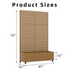 MAYEERTY Planter Box with Trellis Iron Brown Arch Louvered Classic Style 72x35x16in 3-Piece Set - 3 of 4