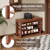 PDTEND 100% Solid Wood Shoe Rack & Bench for Entrance, Corridor & Aisle - 4 of 4