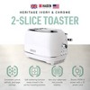 Haden Heritage 2 Slice Wide Slot Stainless Steel Toaster with Adjustable Browning Control & Non-Slip Feet, Ivory & Chrome - image 3 of 4