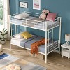NicBex Twin Over Twin Metal Bunk Bed with 2 Ladders and Full-Length Guardrail for Kids,Girls,Boys - 2 of 4
