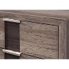 1pc Contemporary Chest Five Drawers Metal knobs Brown Gray Finish Bedroom Wooden Furniture - 3 of 4