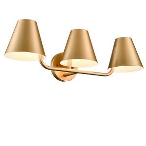 Claxy Modern Vanity Lights for Mirror Brass Wall Sconce 3-Light - 1 of 4