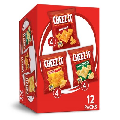 Cheez-It Baked Snack Crackers Variety Pack 12ct