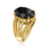 Ross-Simons Onyx Roped Ring in 18kt Gold Over Sterling - 3 of 4