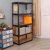 Hommoo 5 Tier Industrial Style Open Bookshelf with Metal Frame - 3 of 4