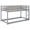 NicBex Twin Over Twin Bunk Bed with Full Length Guardrail,Solid Wooden Loft Bed with Built-in Ladder,Noise Reduced Bunk Beds for Bedroom - 2 of 4