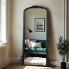 SpassWay Arch Solid Wood Accent Mirror Ornate Wall Mirror Vintage Full Length Mirror Walnut/White/Black/Charcoal/Weathered White - 4 of 4