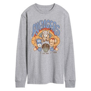 Men's - Marvel - Avengers Floral Long Sleeve Graphic T-Shirt - 1 of 4