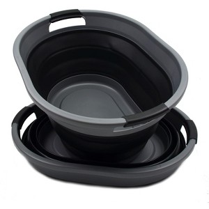 SAMMART 32L (8.4 Gallon) Collapsible Plastic Laundry Basket - 1 of 4
