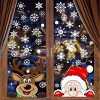 4 Sheets Christmas Static Window Clings, Reusable Snowflake Snowman Moose Elk Decals for Glass Door Home Holiday Decorations - 4 of 4