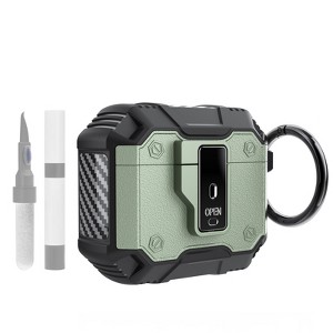 HTUTWOO AirPods 4 Earphone Protective Case, Full-Body Protective Armor Case with Keychain, Cleaning Kit and Security Lock - 1 of 4