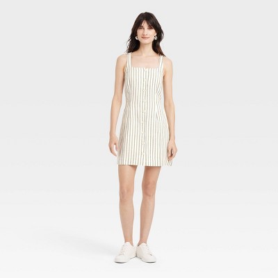 Women's Linen Mini Vest Dress - A New Day™