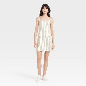 Women's Linen Mini Vest Dress - A New Day™ - 1 of 3