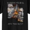 Supernatural Distressed Character Art Women's Black Short Sleeve Crew Neck Tee - 2 of 3