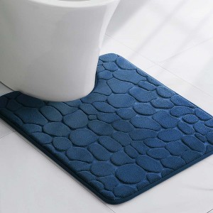 Evideco French Home Goods 3D Pebble Memory Foam Bath Mats - Bath Mat, Runner Mat, and Contour Mat Available in 10 Colors - 1 of 4