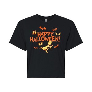 Women's - Dr. Seuss - Happy Halloween Eyes Cropped Graphic T-Shirt - 1 of 4