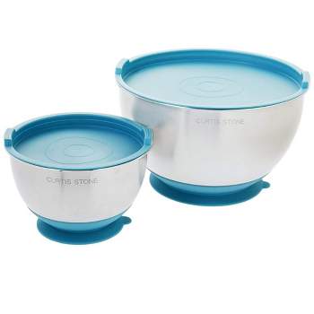 Lexi Home 2-Set Stainless Steel Mixing Bowl Set with Lids