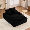 Upholstered Chaise Lounge Ultra-Soft Sleeper Sofa Bed Lazy Single Sofa Leisure Reading Couch with 4 Pillows, No Assembly Required - ModernLuxe - 2 of 4