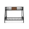 East West Furniture,Full Twin Bunk Bed in powder coating black color - 2 of 4