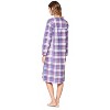 Casual Nights Women's Flannel Plaid Long Sleeve Nightgown - 3 of 4