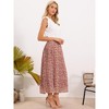 INSPIRE CHIC Women's Floral Pleated 2026 High Waisted Casual Boho Summer A-Line Maxi Skirts - 4 of 4