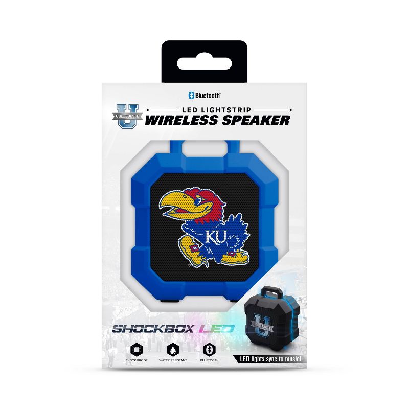NCAA Kansas Jayhawks LED ShockBox Bluetooth Speaker, 3 of 5