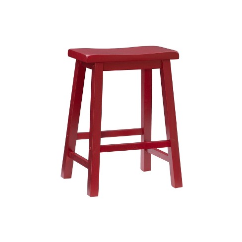 Red backless best sale bar stools