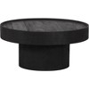 The Dalles Coffee Table Mango Wood Black - ZM Home: Modern Pedestal Base, No Assembly, 1-Year Warranty - 2 of 4