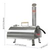Pizza Oven Outdoor, 12 Inch Portable Stainless Steel Wood Fired Pizza Oven Pizza Maker Semi-Automatic Rotatable Pizza Ovens - 2 of 4