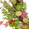 20" Artificial Pink Floral Spring Wreath with Pastel Eggs and Berries - National Tree Company - 3 of 3