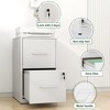 Munora - 2-Drawer Vertical File Cabinet with Lock - Heavy Duty for Letters/Legal/A4 Files - White - 4 of 4