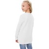 Clearlove Girls' Solid Color Knit Cardigan Long Sleeve Open Front Sweater with Pocket Cute Loose Fit Outerwear for Kids - 4 of 4