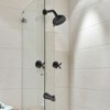 Cobbe 2-Handle Matte Black Wall Mounted Shower System with 10 Settings ABS Shower Head and Bathtub Spout Shower Faucet Set - 3 of 4