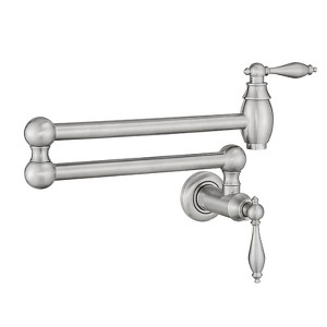 Brass Pot Filler, Wall Mount Commercial Pot Filler Faucet, Brass Copper Material - 1 of 4