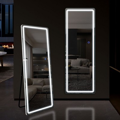 PexFix Modern Full Length Rectangular Frameless Mirror With Rounded Corner