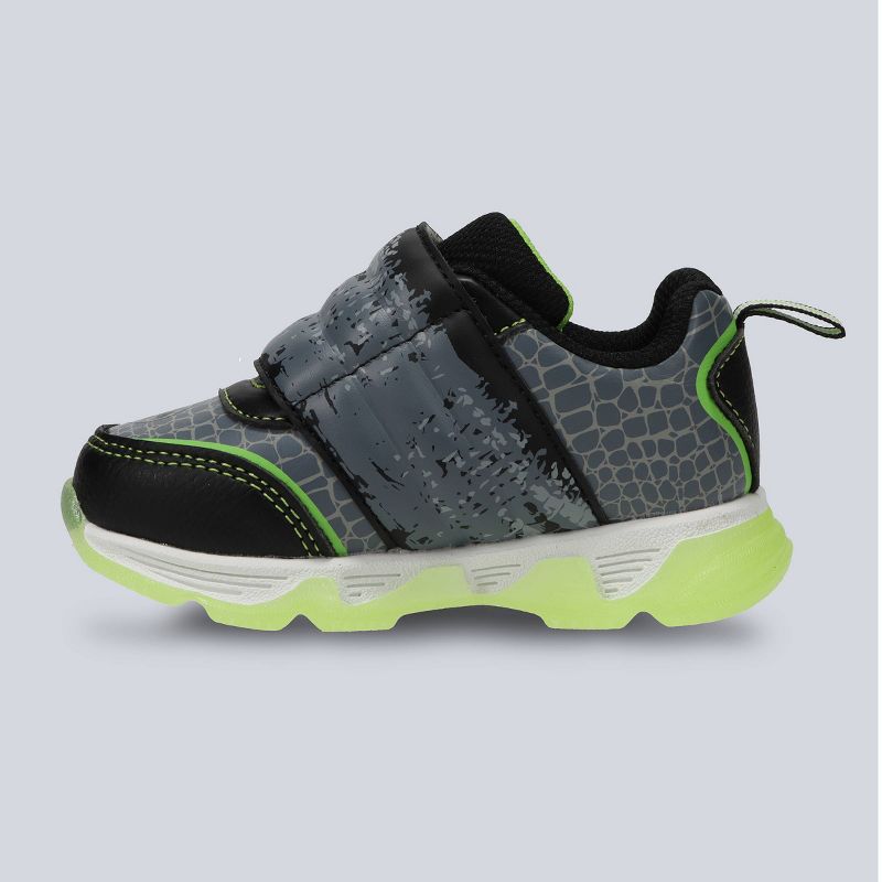 Jurassic World Toddler Athletic Sneakers - Black/Gray/Green, 2 of 4