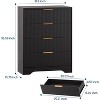Morden Fluted Dresser for Bedroom, 4/5 Drawer Dresser for Living Room, Chest of Drawer - 2 of 4