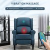 Vibrating Massage Recliner Chair with Heat, Wingback Push Back Reclining Chair for Living Room - 4 of 4