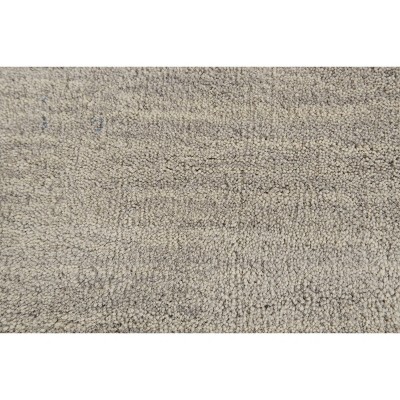 Hand-Knotted Light Gray Wool Runner Rug, 2'6" x 8'
