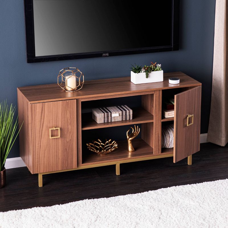 Vickdale TV Stand for TVs up to with Storage Natural/Gold - Aiden Lane, 4 of 13