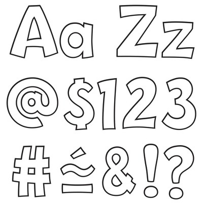 TREND White 4" Playful Combo Ready Letters®, 216 Pieces