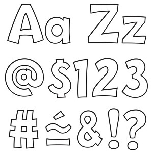 TREND White 4" Playful Combo Ready Letters®, 216 Pieces - 1 of 4