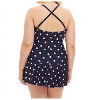 Women's Daphne Bandeau Strapless Tie Front Shirred Swimdress - Plus Size - Always for Me - 3 of 4