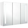 vidaXL LED Bathroom Mirror Cabinet 35 in.x5.5 in.x24.4 in. Shining White - 2 of 4