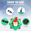 Karl Home 4 FT Lighted Christmas Inflatable Santa with Wreath Broke Out from Window - 3 of 4