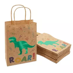 Dinosaur Birthday Party Supplies, Paper Goodie Bags (24 Pack)