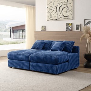 NicBex Couches for Living Room 48.8" Sofa Couch Modern Minimalist Upholstered Sofa Bed Sleeper with 3 Throw Pillows for Apartment - 1 of 4